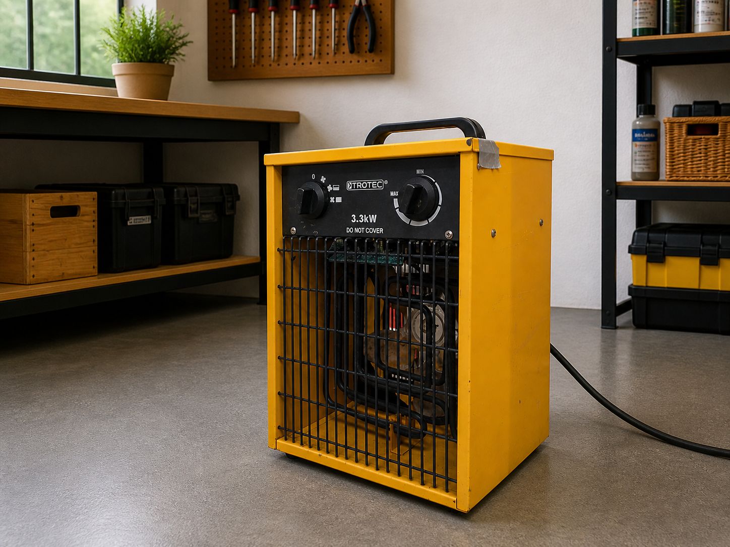 Elektro-Heizgerät 1,5 kW zur Miete - Bauheizer, Werkstattheizung, Heizgebläse
